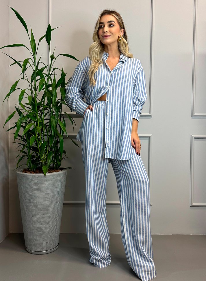 Calça Social CalÃ§a Branca Risca De Giz Listras Brancas CalÃ§a