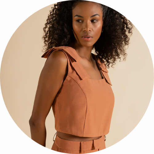 Top Cropped Alfaiataria Detalhe Laço | Zorya Brand